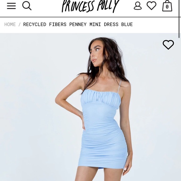 open lace back dress Powell Mini Dress Light Blue main image 1